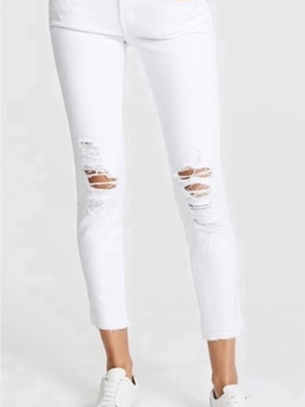 JBrand White Ripped Skinny Jeans